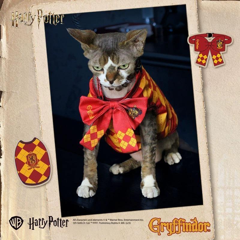 Potter Slytherin Harry Hufflepuff Ravenclaw Gryffindor Cat Bow Tie Pet Clothes