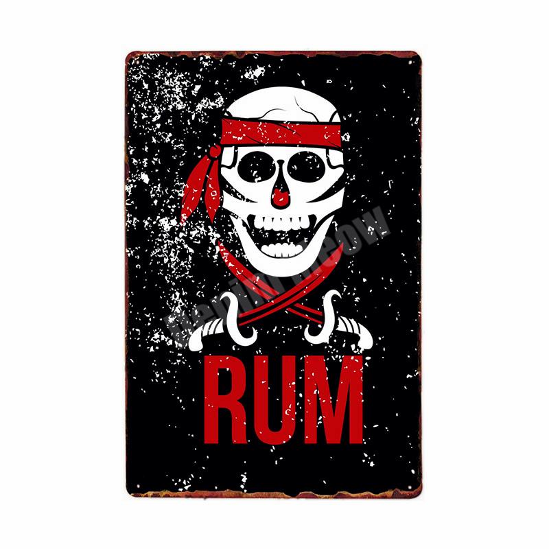 Rum Vintage Metal Tin Signs, Beer Wall Stickers, Bar, Grill, Pub, Cafe, Home Decor, Whisky Art Painting, Decorative Plates