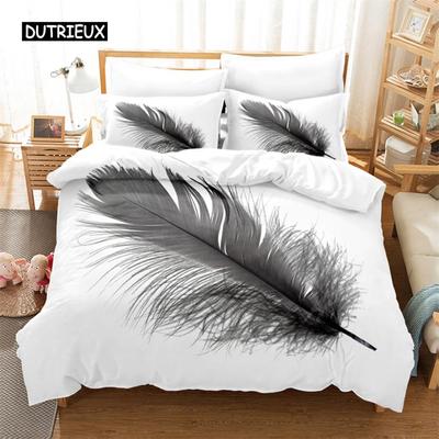 Set Biancheria da Letto in Piuma Set Copripiumino Biancheria da Letto 3d Stampa Digitale Biancheria da Letto Misura Queen Set Biancheria da Letto Design alla Moda