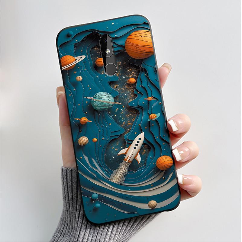 Phone Case For Nokia 3.2 TA-1156 TA-1159 TA-1164 Nokia 4.2 TA-1157 Case Fashion Butterfly Flowers Slim Black Soft Silicone Cover
