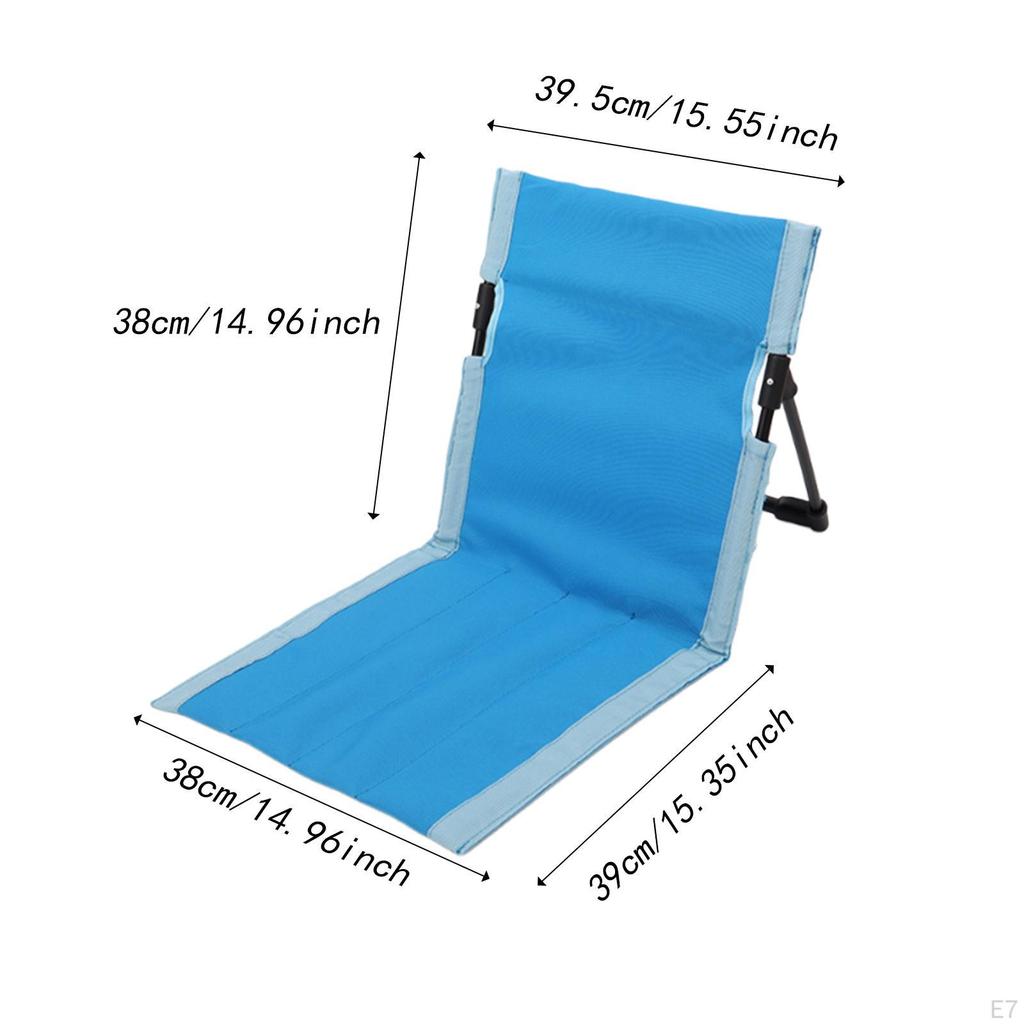Chair Ergonomic Floor Seat Folding Mat with Support Portable Oxford Canvas Armchair Suitable for
