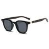 2024 HD Anti-UV Sunglasses with Metal Studs & Wood Grain Arms for Men & Women.