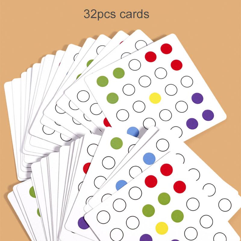 Wooden Montessori Clip Beads Toy  Fine Motor Training Color Sorting Matching Early Learning Educational Toys For Children Kids