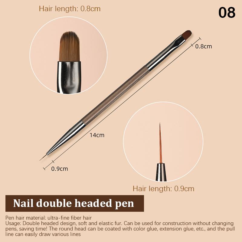 Nail Design Art Pen Brush Painting Brush Uv Gel Extension Drawing Carving Pen Diy Manicure Tool Nail Brush