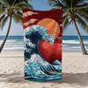 Towel Textile Bathrobe Beach Quick-Drying Ocean Lightweight Waves Portable Camping Swim Cartoon Pool Travel