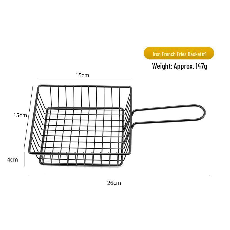 Iron-Fry Basket: French Fry & Fried Chicken Snack Holder