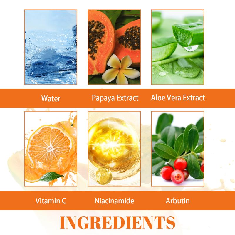 Papaya Whitening Freckle Cream Fades Facial Freckles and Dark Spots, Brightens and Moisturizes Skin Morning and Night Cream