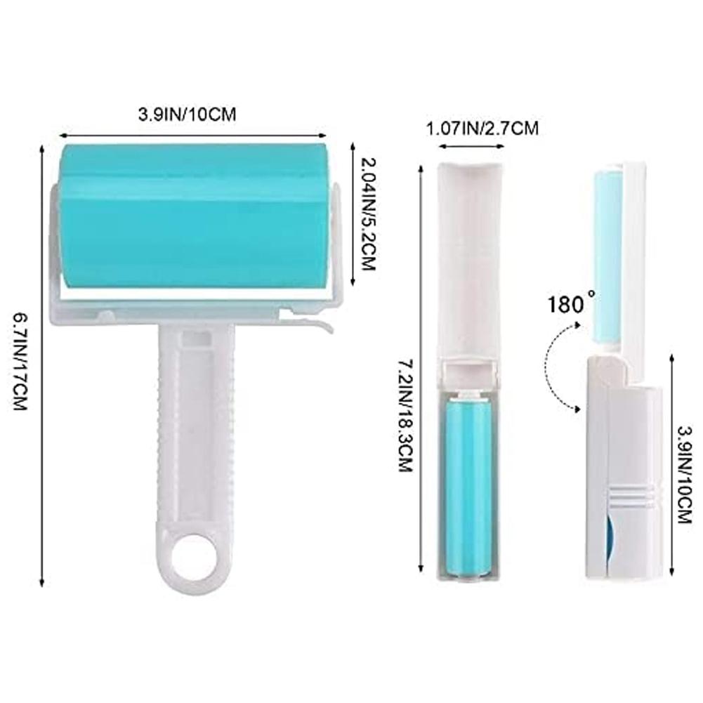 M-Modern-Washable Lint Roller 5 Pack, Reusable Sticky Pet Hair Lint Remover With Cover For Clothes, Pet Hairs, Carseats
