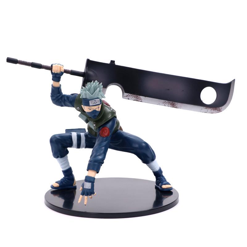 

18CM Hatake Kakashi Figure Anime NARUTO Shippuden Desktop Golf Momochi Ninja Ninja Tool Model Toy Gift Collection Ornaments PVC No box