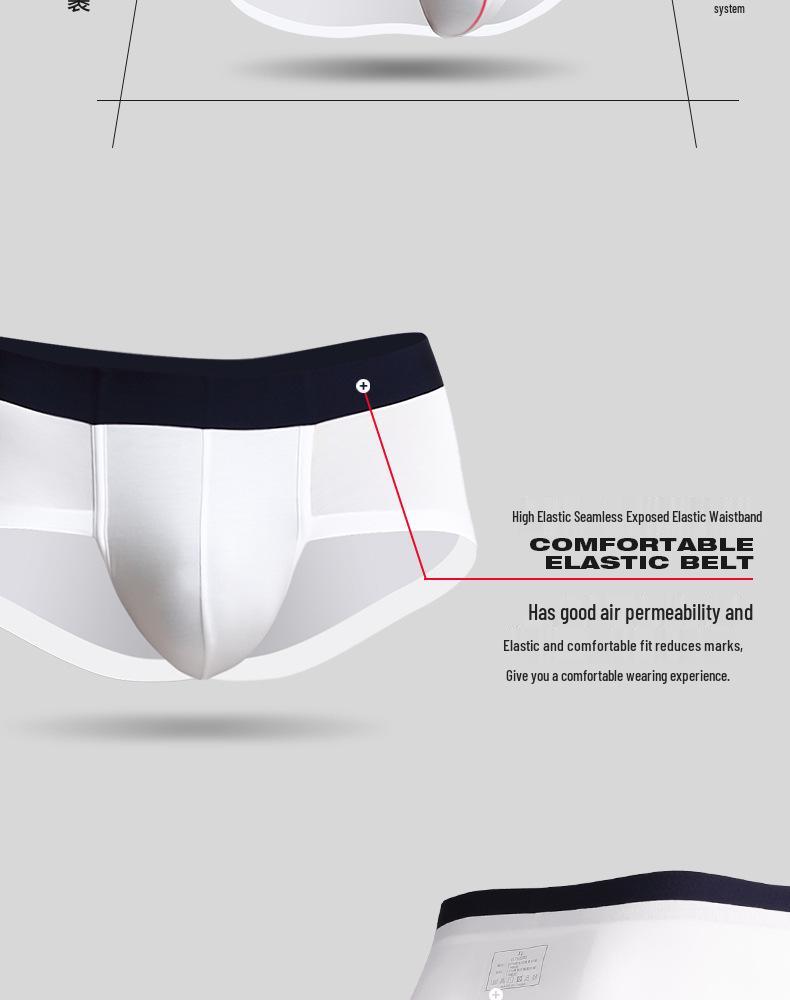 Herren Nahtlose Atmungsaktive Low-Rise U-Pouch Slips