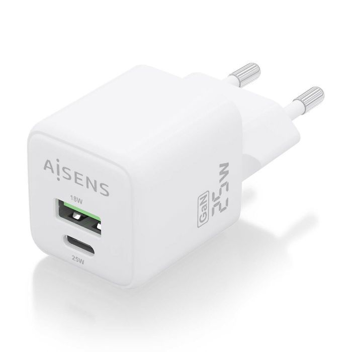 Chargeur mural Aisens ASCH-25W2P014-W Blanc Multicouleur 25 W