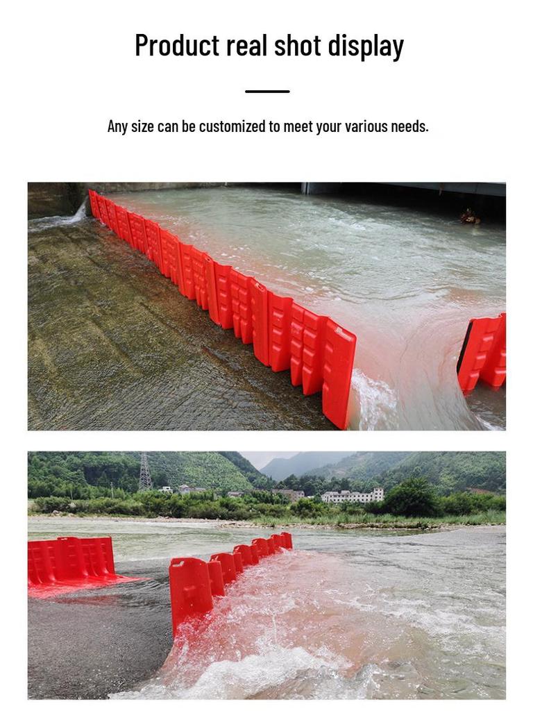 ABS Resin Water Barrier: Fire Prevention, Flood Control, and Flood Prevention, 70x52+68, 1 Meter