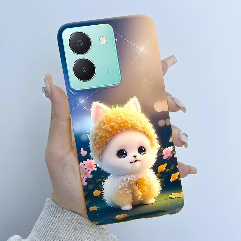 For Vivo Y27s Case Vivo Y36 Russian Cover Beautiful Butterfly Flower Girls Design Bumper Shell For Vivo V2247 V2322 Back Housing