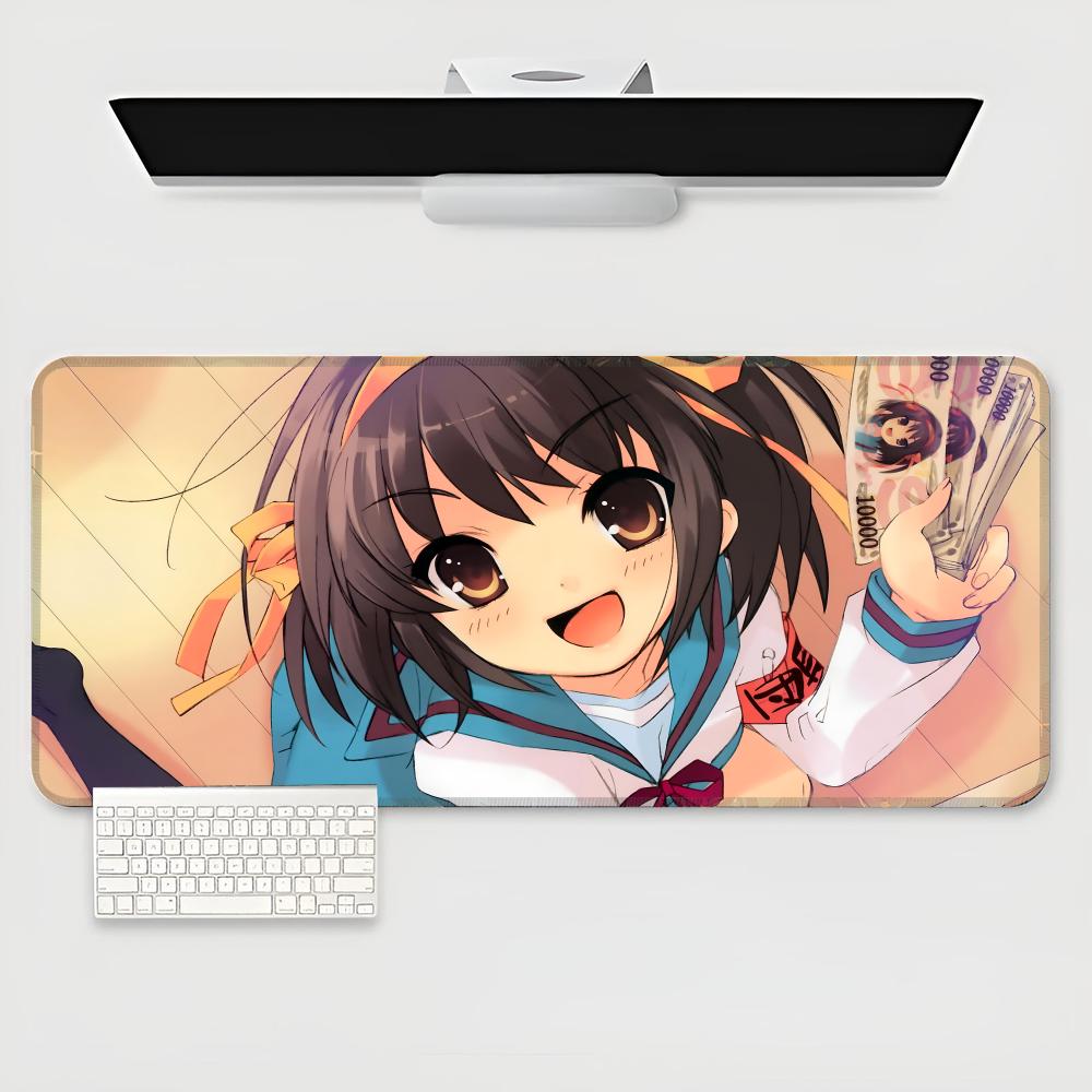 The Melancholy of Haruhi Suzumiya Mouse Pad game teclado XXL Mouse Pad Large Computer Laptop Non-slip Keyboard Desk Mat Mousepad