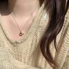 ANENJERY Silver Color Cup Pearl Pendant Necklace For Women New Vintage Temperament Versatile Jewelry Gifts Wholesale