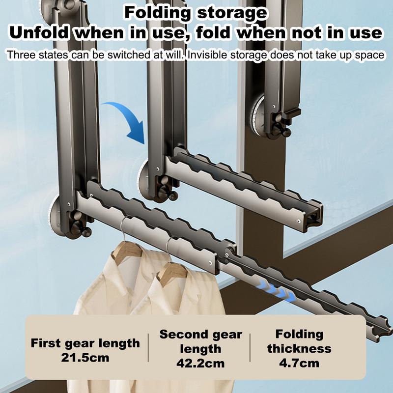 Folding Clothes Drying Rack Towel Hooks Punch-Free Coat Rack Hat Wall Hanger Adhesive Wall Hooks Storage Hanging