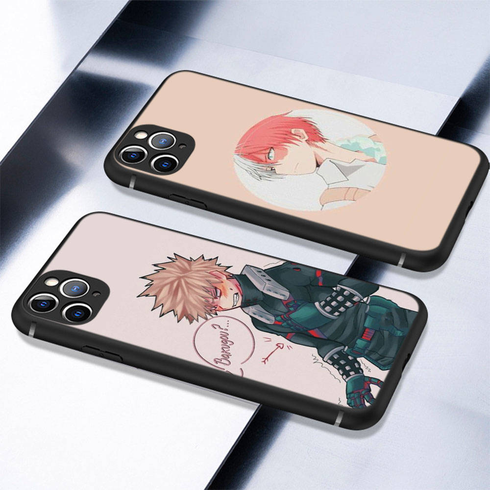 DT14 My Hero Academia Case for iPhone 16 15 Plus 14 13 12 11 Pro 8 7 6S 6 SE 5S X XR XS Max Realme C30 C33 C31 9I Huawei P30 Black Soft Cover
