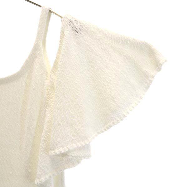 unused SNIDEL Short sleeve Off-the-Shoulder Frill Tight Knit one piece F Women Used