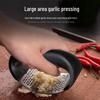 Stainless Steel Garlic Press & Masher – Manual Peeler, Crusher, and Squeezer Gadget