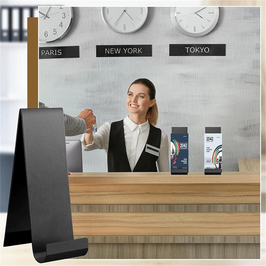 4 Pcs Metal Fancy Brochure Holder Display Flyer Brochure Holder Stand