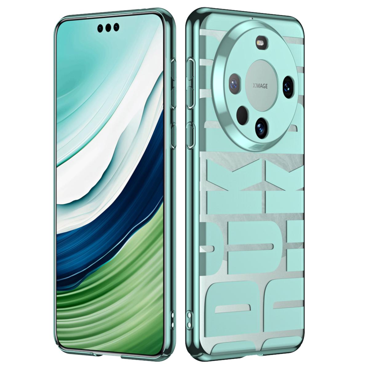 

Electroplating PC Phone Case for Huawei Mate 60 Pro Anti-scratch Mobile Phone Back Cover Shell Cyan