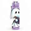 1PC Ghost Cat Reading Book Halloween Print 750ml Color Plastic Sports Water Bottle Leakproof Flip Straw Lid Suitable for Sports Office Home Use