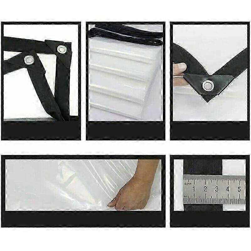 2025 Latest Model Transparent Waterproof Tarpaulin with Eyelets, Multi-Purpose