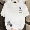 Unisex Tshirt Japanese And Korean Street Style Round Neck Short Sleeve Printed On The Back Never T Shirts Harajuku