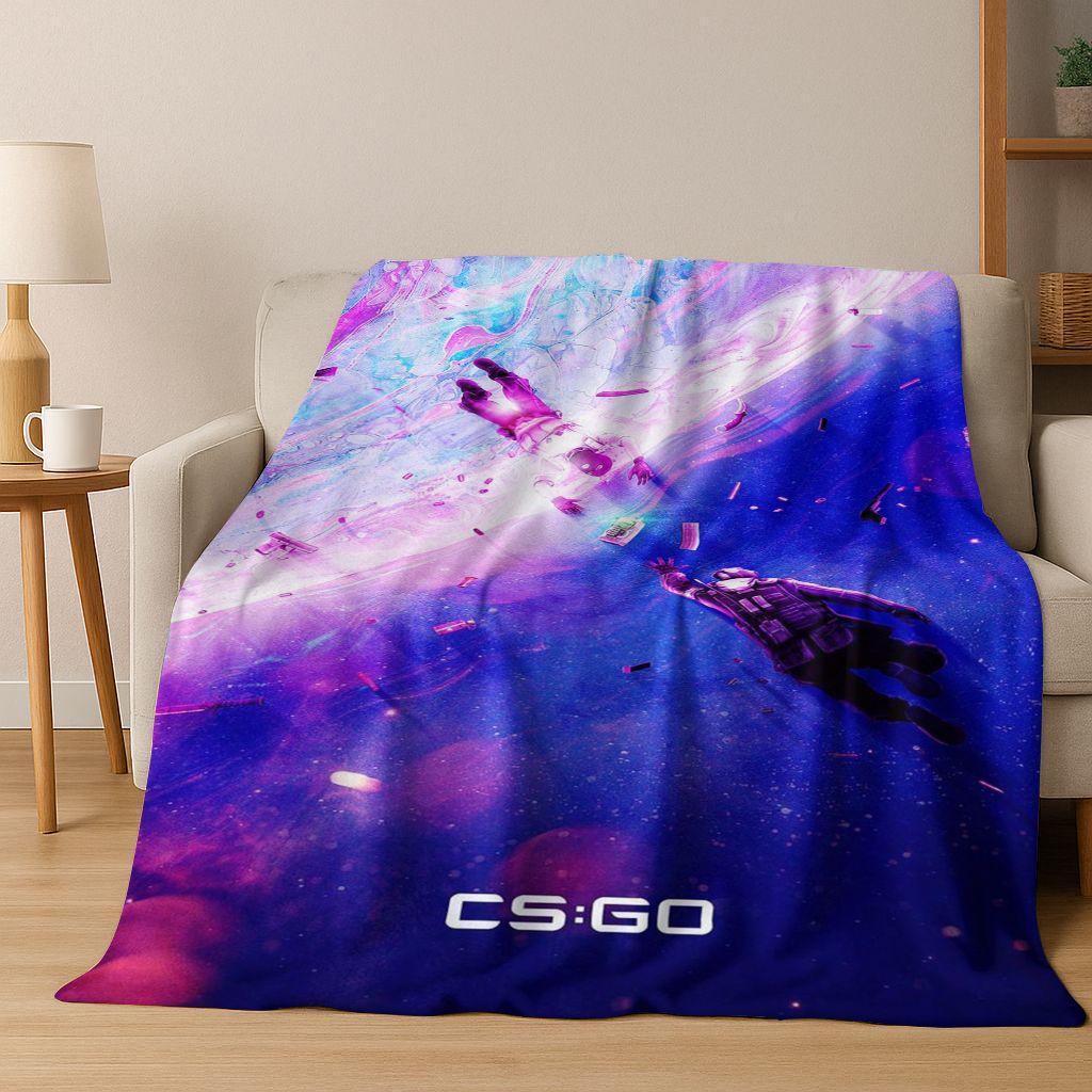 26 Style CS GO Game Counter Strike Gamer Flannel Blanket,Warm and Cozy Soft Throw Blanket for Home Bedroom Bed Sofa Cover Gift