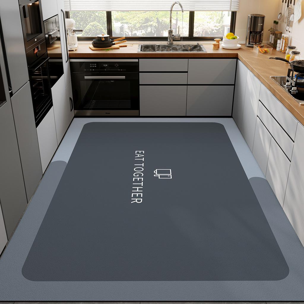 Light Luxury Soft Diatom Mud Floor Mat, Kitchen Floor Mat, Non-slip Absorbent Mat, Washable Door, Dirt-resistant Full Floor Mat