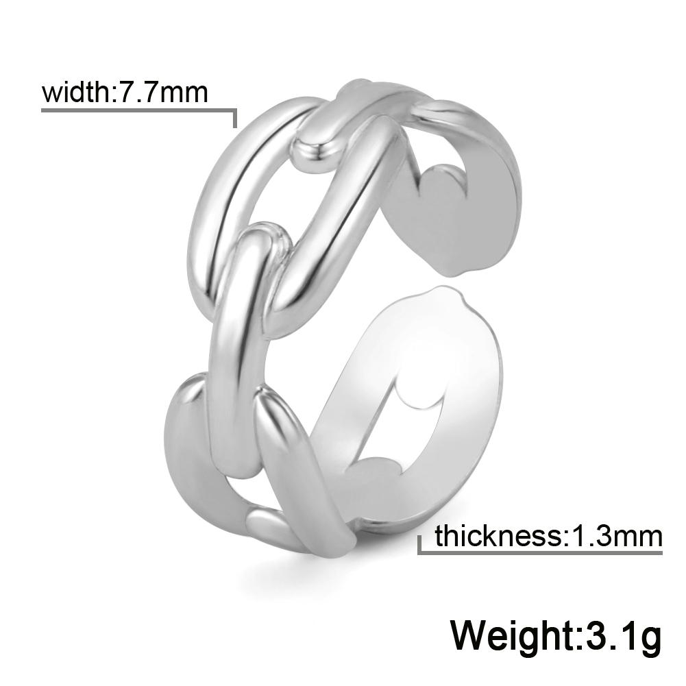 COOLTIME Women Ring Stainless Steel Adjustable Gold Color Finger Rings Mother Day Wedding Jewelry Gift 2025