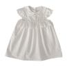 Girls' Korean Style White Flutter Sleeve Cotton Dress - Summer New Arrival Princess Dress