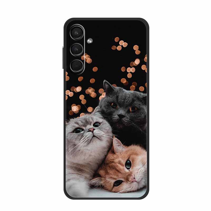 For Samsung A24 Cases A14 A24 A54 A34 5G Lovely Painted Cat Soft TPU Silicon Cover For Samsung Galaxy A54 5G Cover A 24 Bag