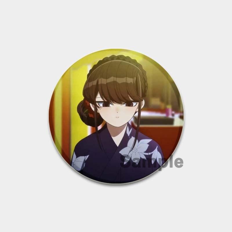 58MM Anime Komi Can T Communicate Lapel Pin Cartoon Cosplay Badge Creative Gifts Gujian Classmates Brooches Cute Pins for Backpacks