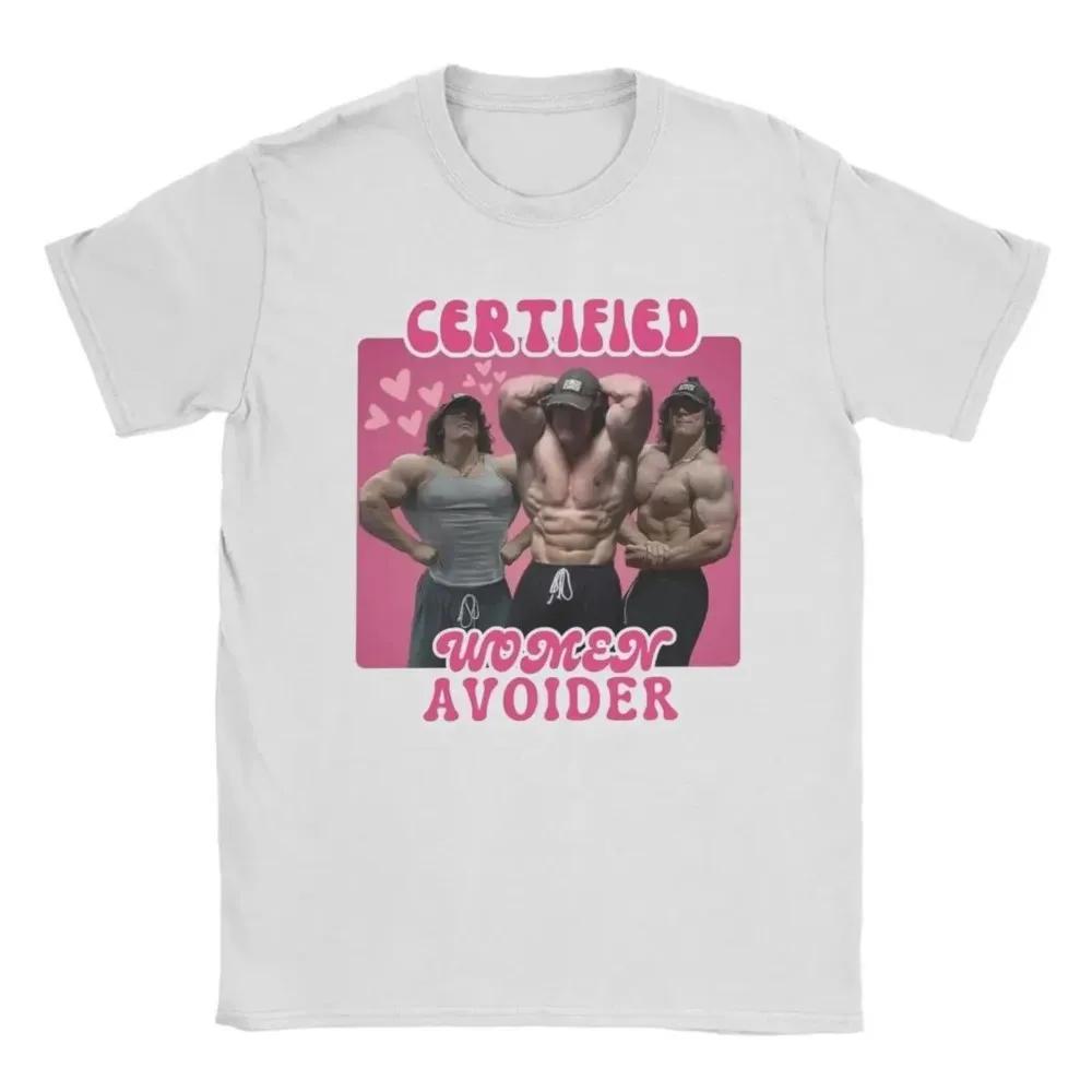 Certified Women Avoider Sam Sulek T Shirts Men Vintage T-ShirtsO Neck Funny Meme Tee Shirt