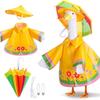 3Pcs/Set Raincoat Style Goose Statue Outfits Goose Statue Raincoat  For 23" Goose Statue