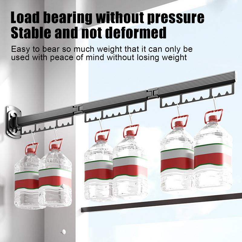 Clothes Drying Rack  Aluminum Alloy Folding Drying Rack Wall-mounted Collapsible Drying Rack Space Saver Clothes Dryer