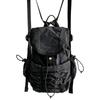 Flip magnetic buckle schoolbag backpack new casual niche pleated backpack backpack backpack