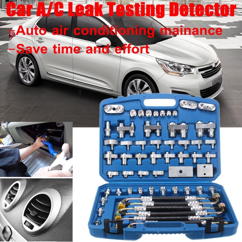 Auto Air Conditioning Leak Detector Detection Tools Silver A/C System Repair Kit Leak Tools Kit for Truck/Car