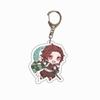Demon Slayer Anime Acrylic Transparent Keychain Cute Accessories Food Theme Pendant Charm Decor Gift Fans Collection for Carry Mini Lightweight