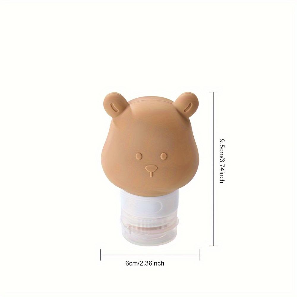 80ml Cartoon Bear Silicone Lotion Dispenser Bottle Portable Travel Empty Pump Bottle Shampoo Dispenser Refillable Bottles