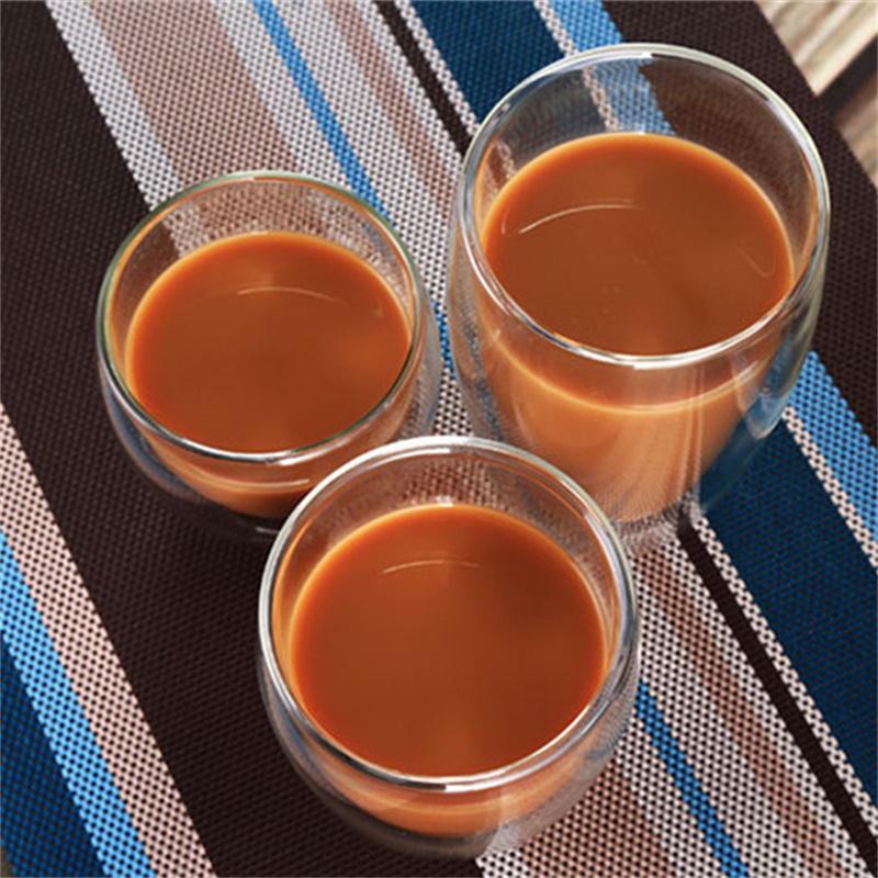 80/250/350/450ML Double Wall Glass Coffee Mug Tea Beer Milk Mug Handmade Transparent Lemon Mug Drinkware Copo Caneca Criativa