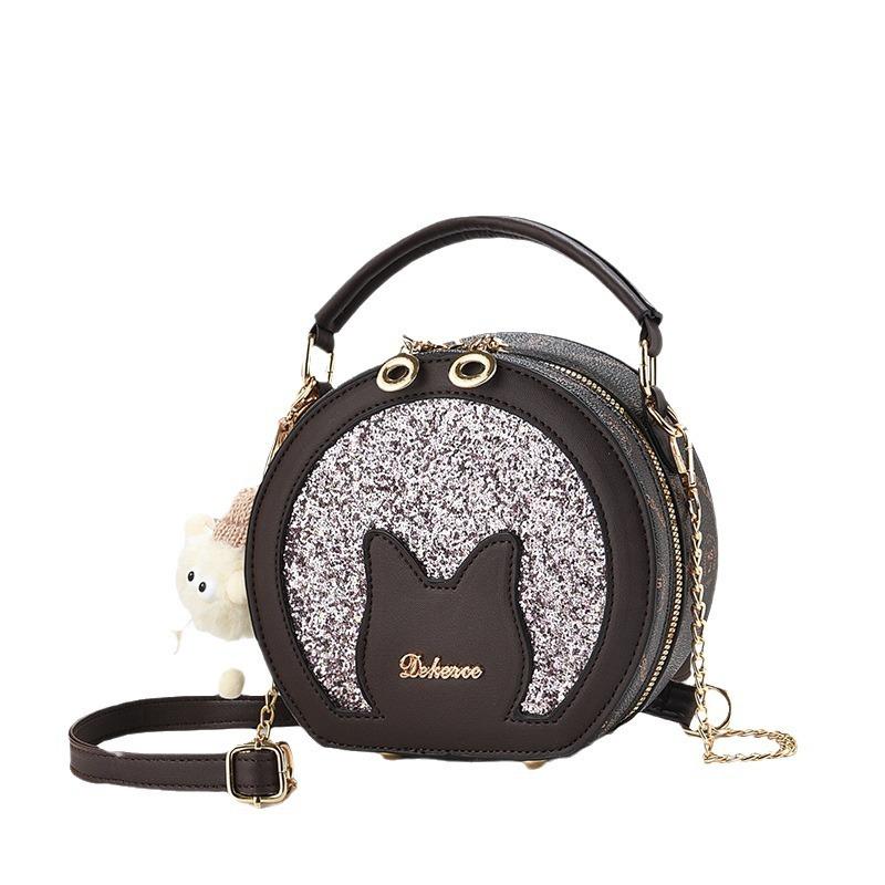 Новая круглая сумка с блестками — фото 5