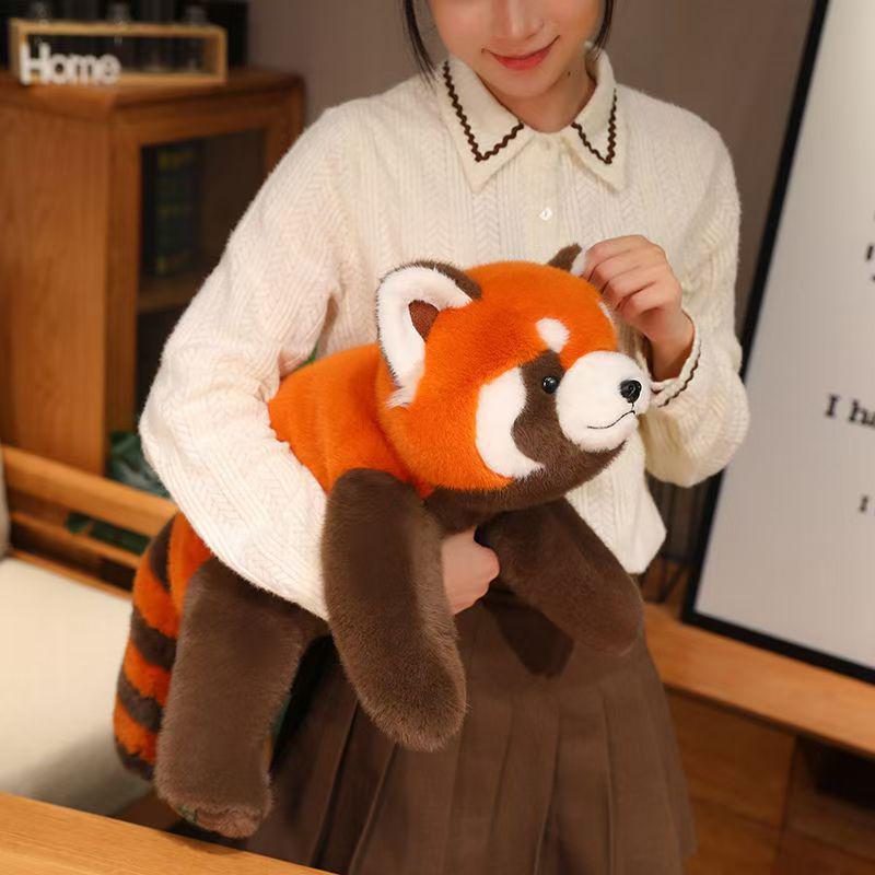 Red Panda Plush Fox Doll - Cute Raccoon Toy for Children, Girls, Birthday Gifts