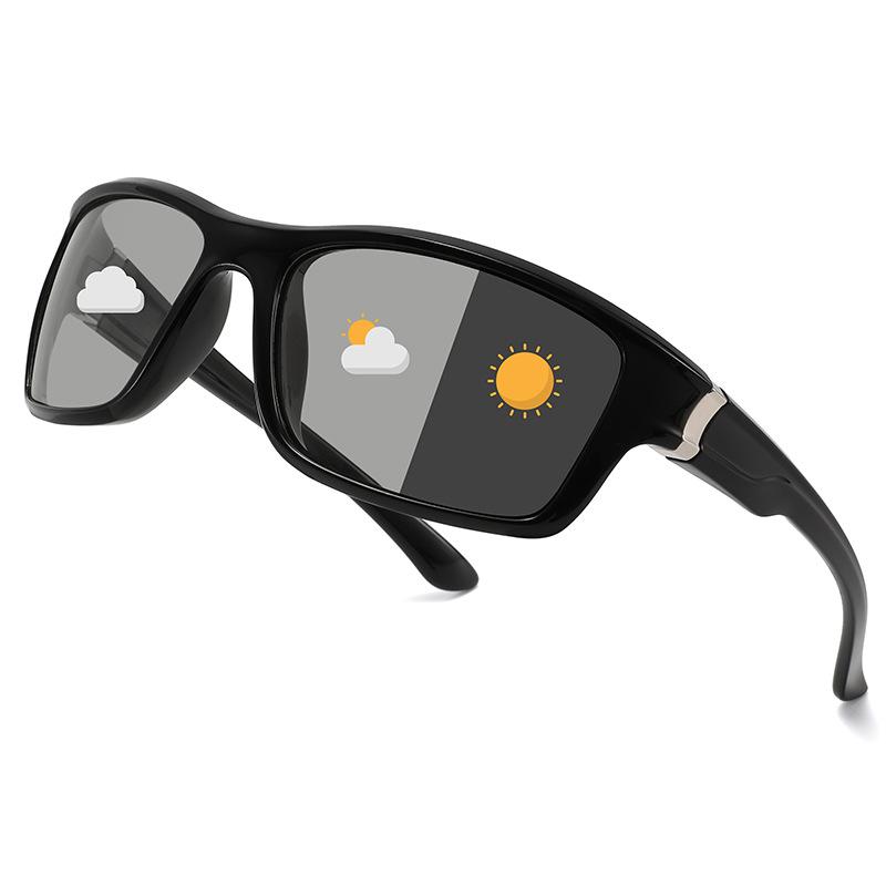 New Cross-border Men's Women's Outdoor Sports Colorful Polarized Sunglasses Cycling Driving Color Changing Night Market Glasses