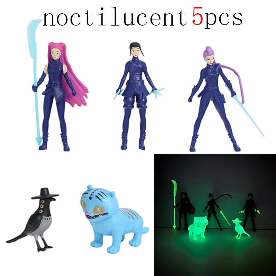 Anime Kpop Dämonenjäger Figur Modell Spielzeug Cartoon Gaming Peripheriegeräte Schreibtischdekoration Sammelfiguren Modell Spielzeug für Kinder Geschenk