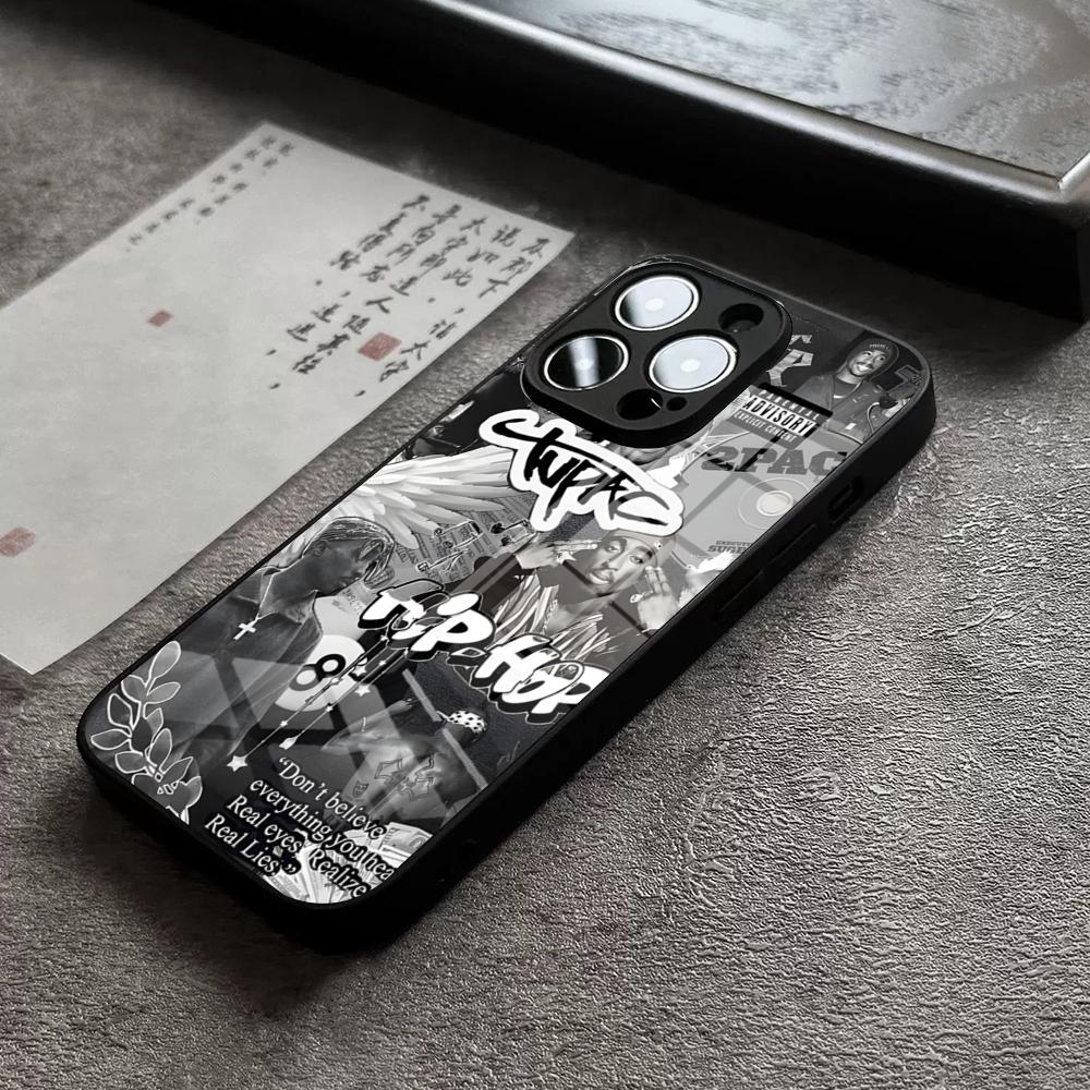 Rapper 2pac Singer Tupac 2 Phone Case For 17 Pro Max IPhone 16 Pro 15 12 11 13 Mini X XR XS 14 Plus SE Glass Cover