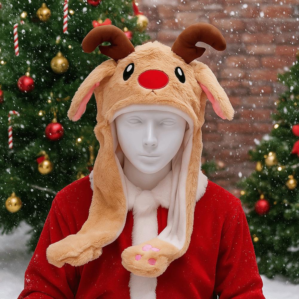 Thickened Christmas Party Hats Cartoon Plush Hats Cute Santa Reindeer Party Headdress New Year