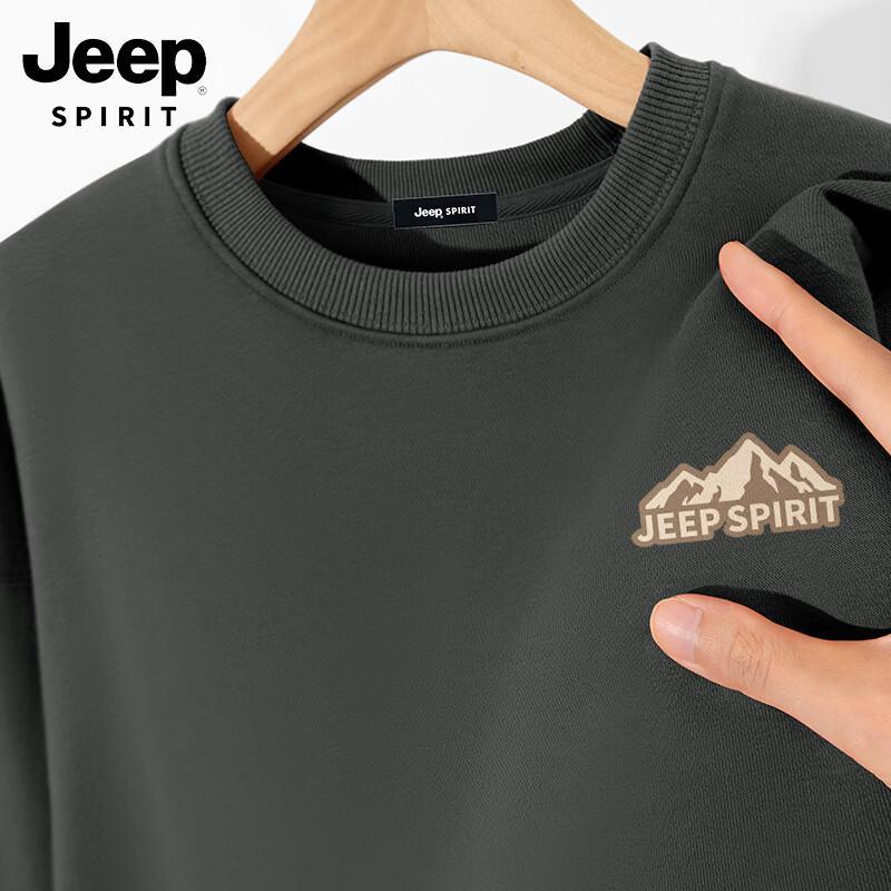 

JEEP SPIRIT Men s Embroidered Crewneck Sweatshirt L