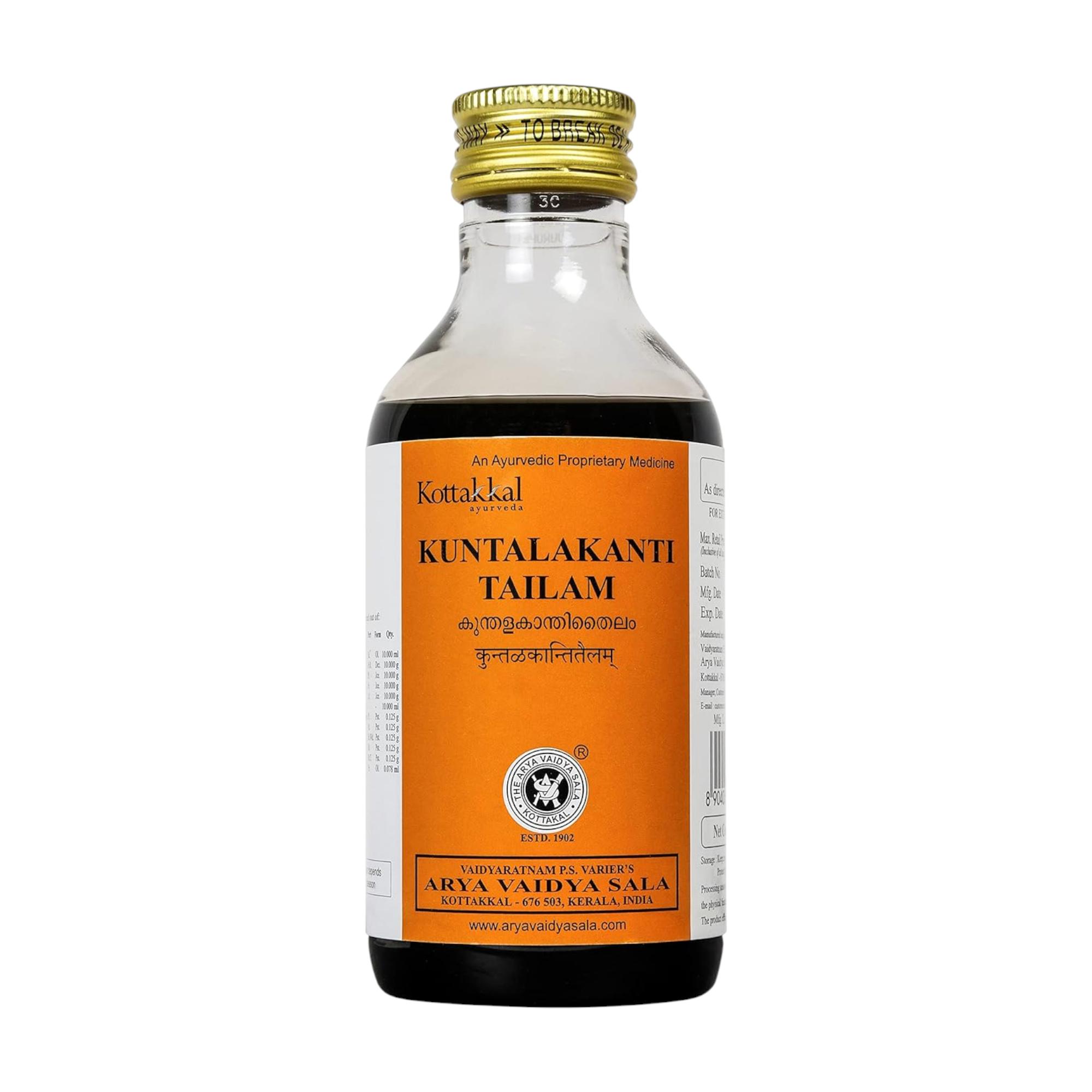 

Kottakkal Ayurveda Kuntalakanti Tailam 200 Ml Herbal Hair Oil For Strong Nourished Hair And Daily Care Pack Of 1